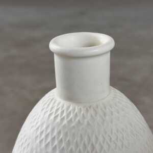 1980s Bitossi White Ceramic Set with Beautiful Texture, Pristine Condition