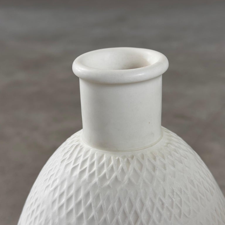1980s Bitossi White Ceramic Set with Beautiful Texture, Pristine Condition