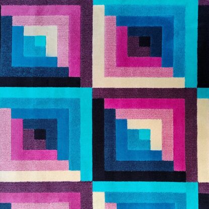 1980s Gorgeous Geometric Italian Woolen Rug by Missoni for T&J Vestor - Image 6