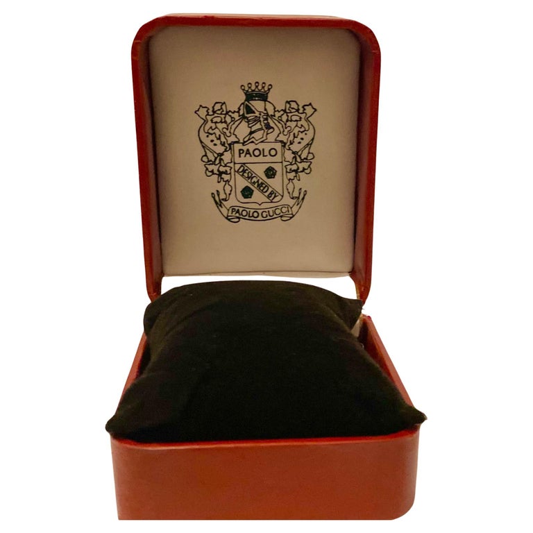 1980s Paolo Gucci Leather Jewelry Box