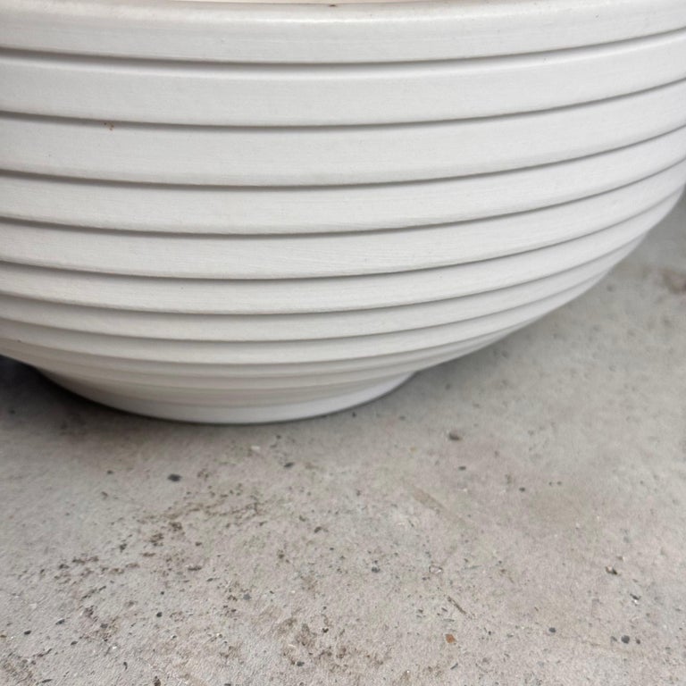 1990s Bitossi White Ceramic Set with Elegant Textured Design, Pristine Condition