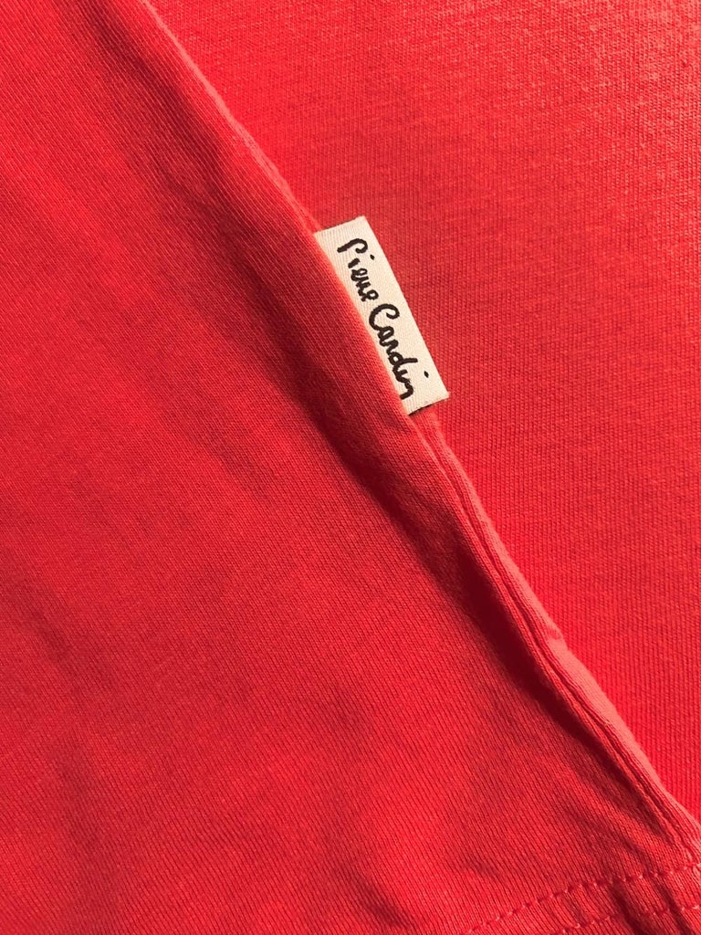 1990s Pierre Cardin Red Print Sport Casual Top Vest