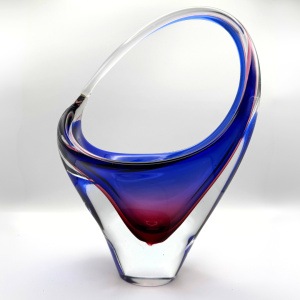 Murano Arte Nuova Pustetto & Zanetti Sommerso Glass Vase 1950's/60's