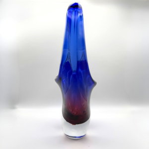 Murano Arte Nuova Pustetto & Zanetti Sommerso Glass Vase 1950's/60's