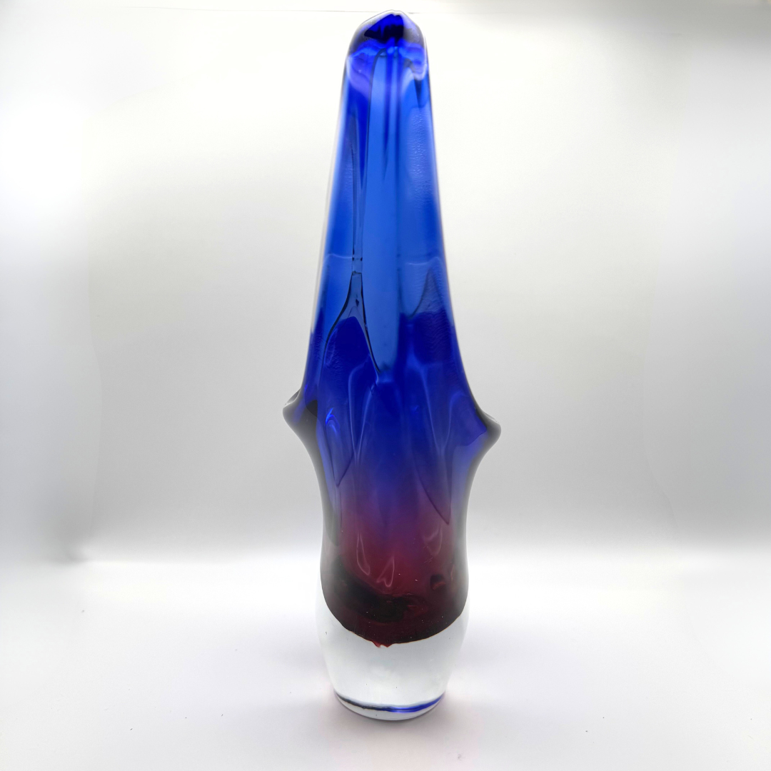 Murano Arte Nuova Pustetto & Zanetti Sommerso Glass Vase 1950's/60's