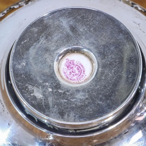 Pair Royal Worcester Silver Nut Dishes Signed Ricketts