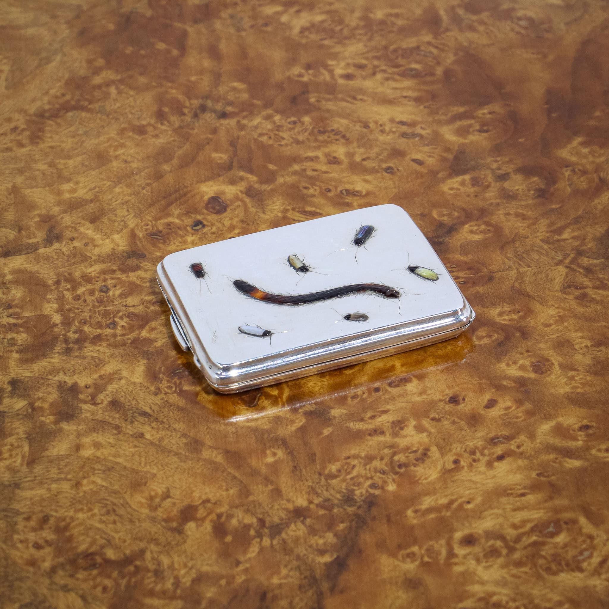 Sampson Mordan Silver Shibayama Match Case