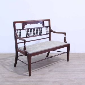 Arts & Crafts Moorish Style Bobbin Back Settee