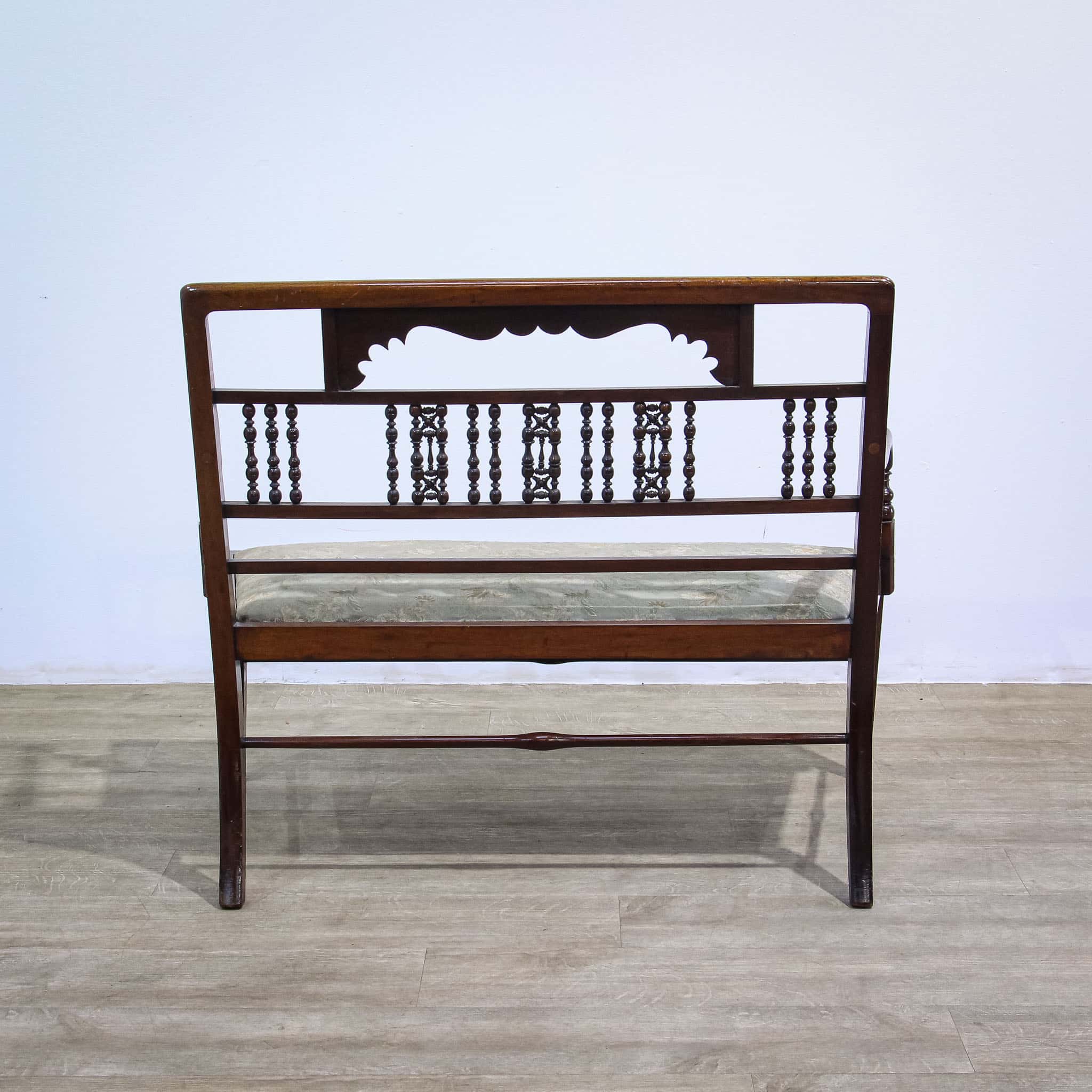 Arts & Crafts Moorish Style Bobbin Back Settee