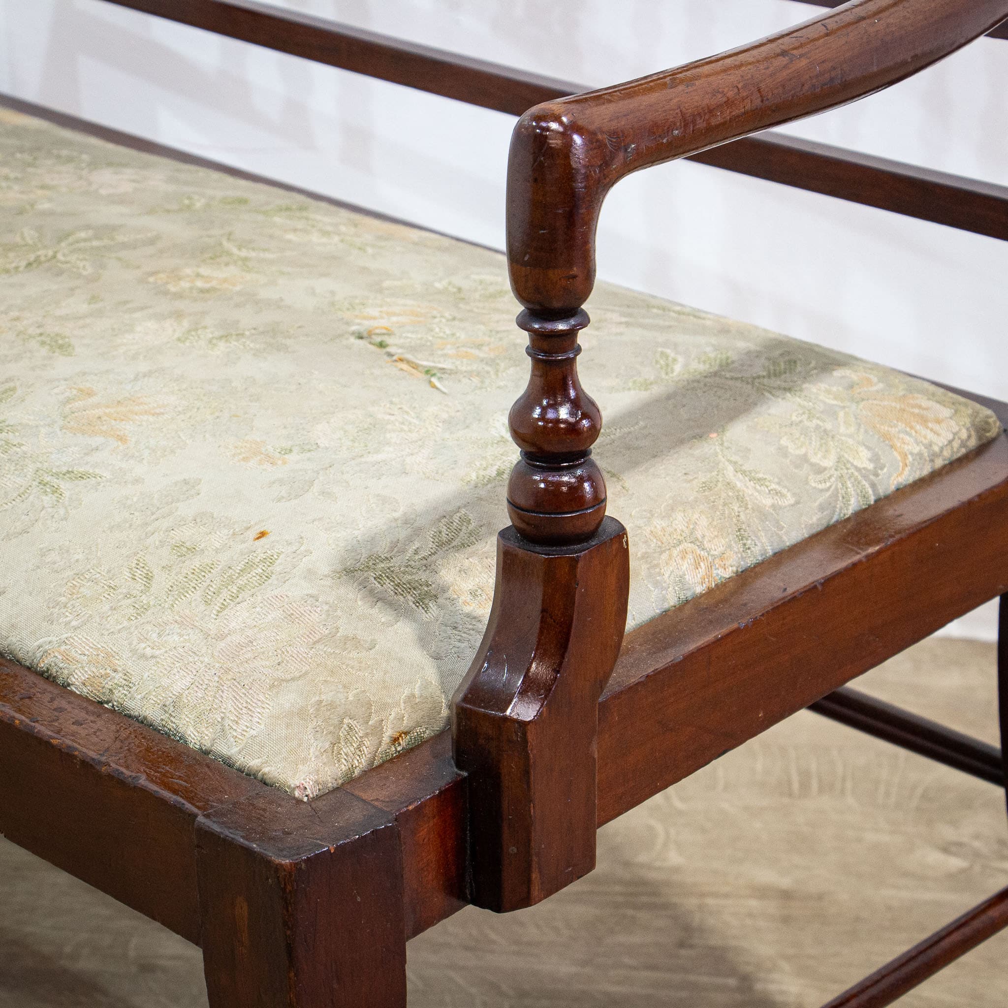Arts & Crafts Moorish Style Bobbin Back Settee