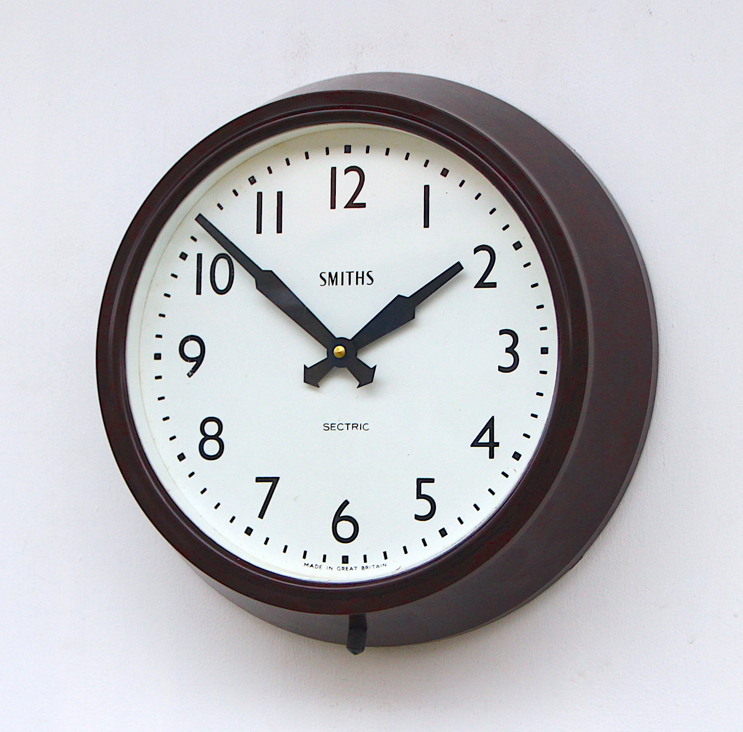 Mid Century British Office Wall Clock By Smiths, 1950s