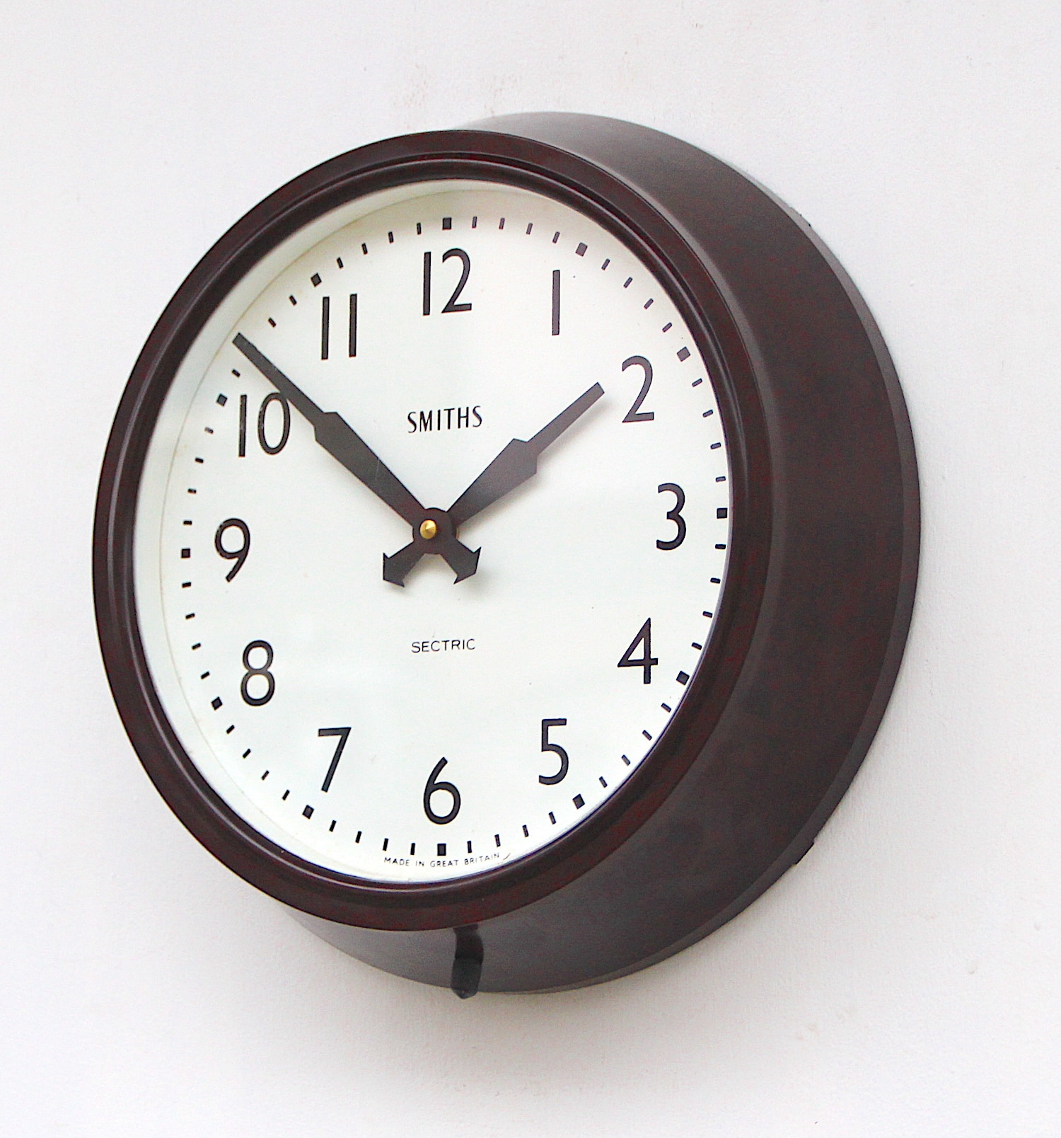 Mid Century British Office Wall Clock By Smiths, 1950s