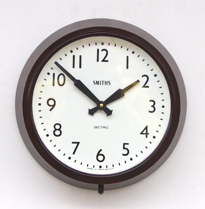 Mid Century British Office Wall Clock By Smiths, 1950s