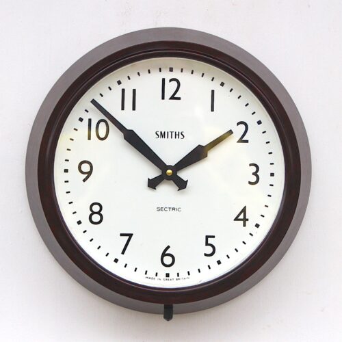 Mid Century British Office Wall Clock By Smiths, 1950s