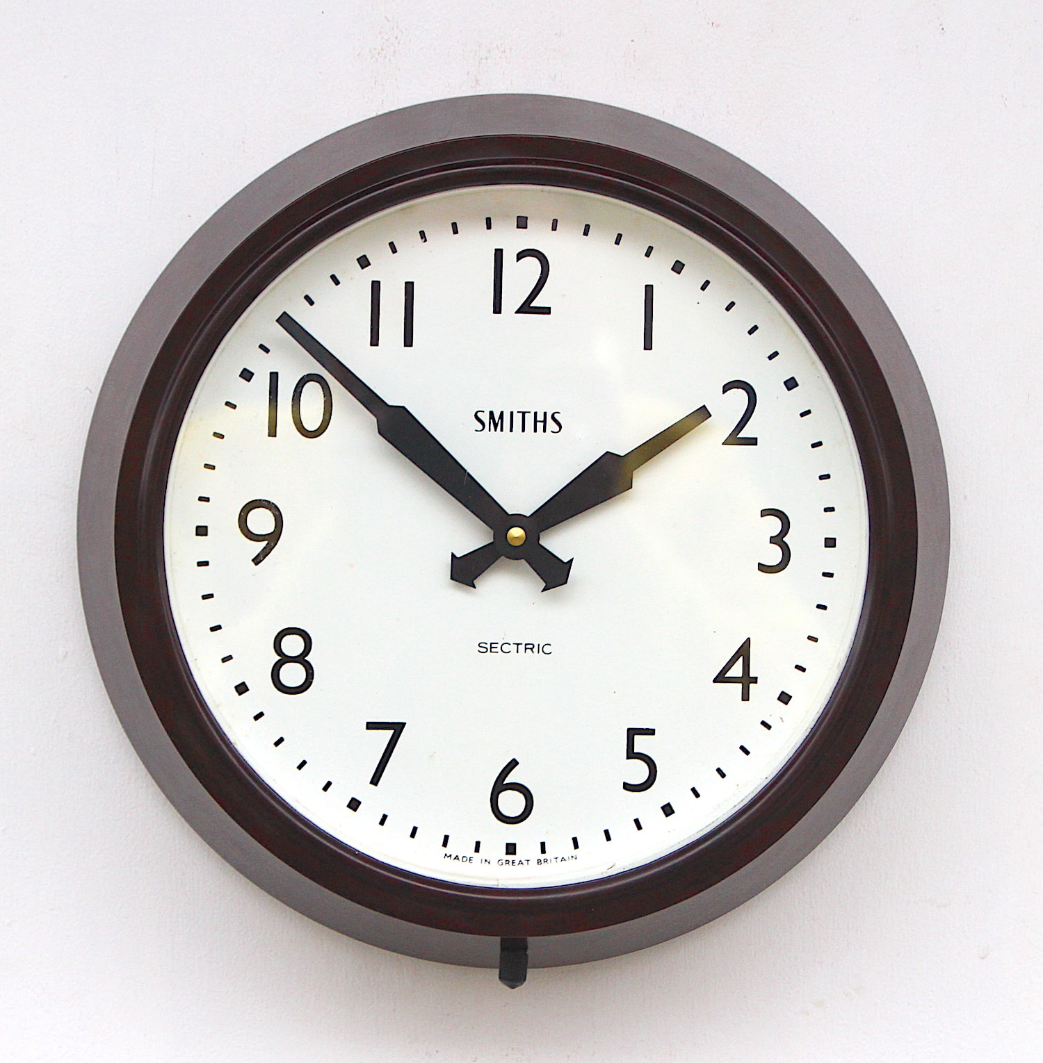 Mid Century British Office Wall Clock By Smiths, 1950s