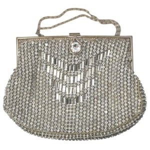 A good antique Art Deco paste glass Evening Cocktail Flapper Bag C.early 20thC