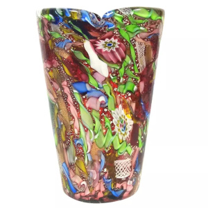 A wonderful large mid-century AVeM Murano Tutti Frutti red glass Vase C.1950