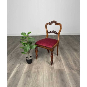 Antique 19th Century Bedroom Chair / Hall Chair In Mahogany