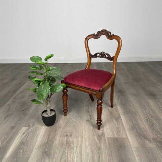 Antique 19th Century Bedroom Chair / Hall Chair In Mahogany