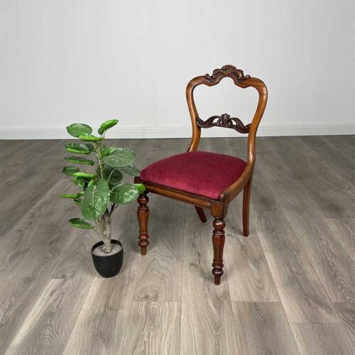 Antique 19th Century Bedroom Chair / Hall Chair In Mahogany