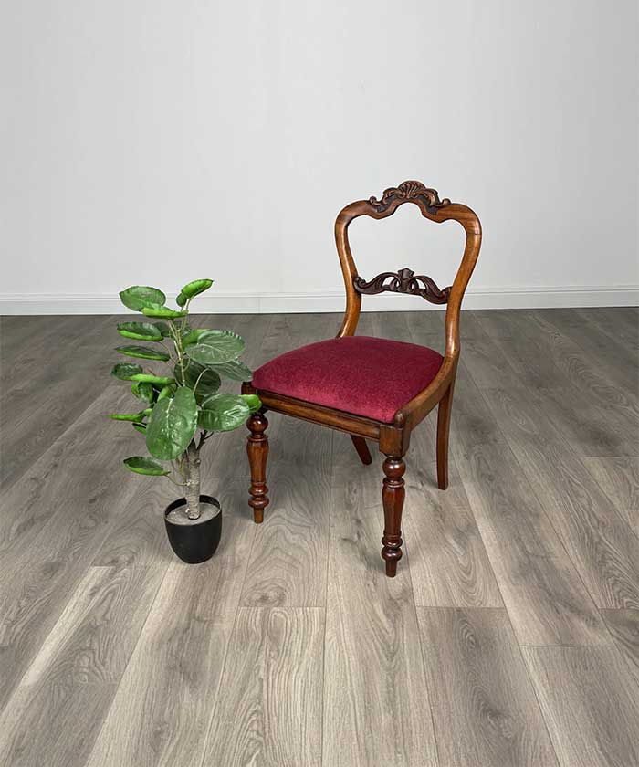 Antique 19th Century Bedroom Chair / Hall Chair In Mahogany