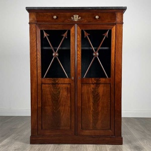 Antique 19th Century French Display Cabinet In Mahogany