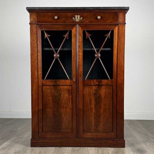 Antique 19th Century French Display Cabinet In Mahogany