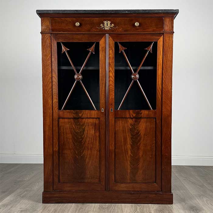Antique 19th Century French Display Cabinet In Mahogany