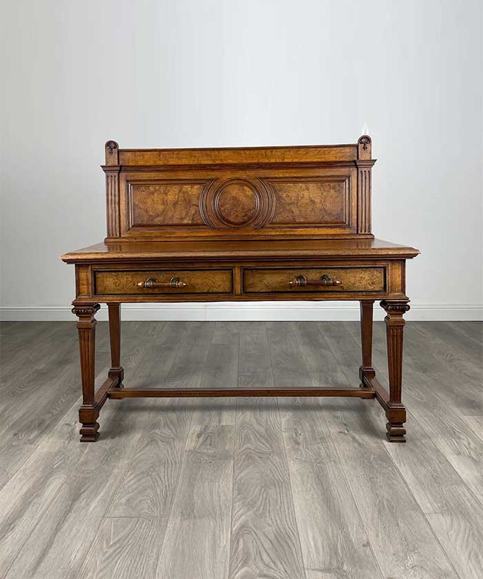 Antique 19th Century Side Table / Console Table In Oak