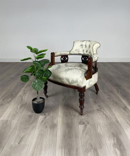 Antique 20th Century Tub Chair / Armchair In Mahogany