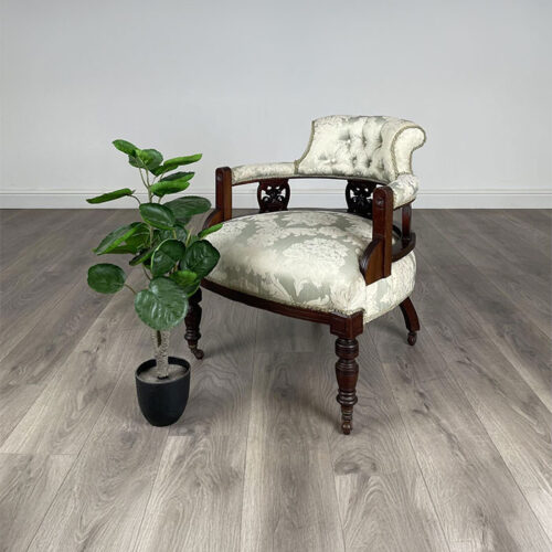 Antique 20th Century Tub Chair / Armchair In Mahogany