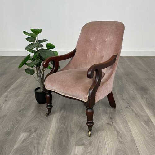 Antique Original Victorian Children’s Armchair In Mahogany