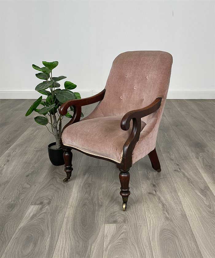 Antique Original Victorian Children’s Armchair In Mahogany