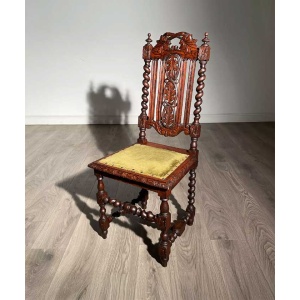Antique Victorian Hall Chair / Bedroom Chair In Oak