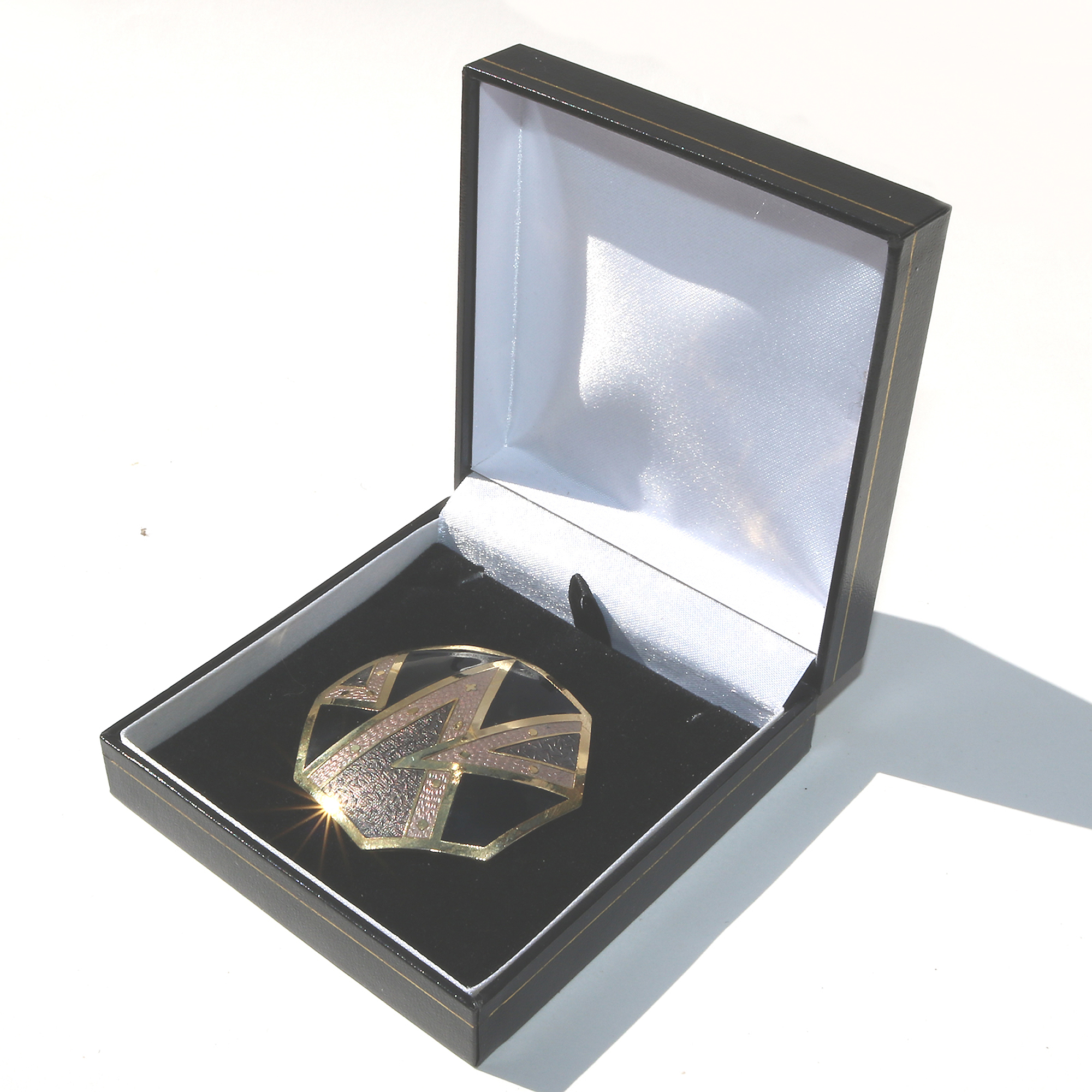 Costume Jewellery: A large quality Art Deco signed Brooch - gift boxed C.20thC