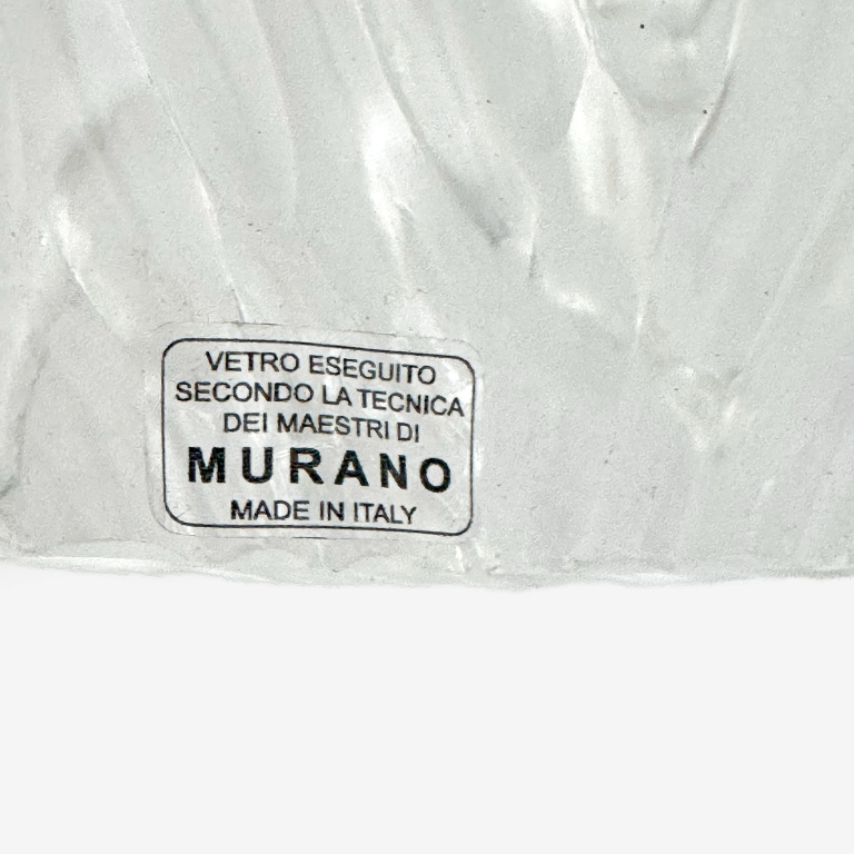 Pair of Modern Italian Brass and Murano Glass Textured Wall Sconces - Image 10