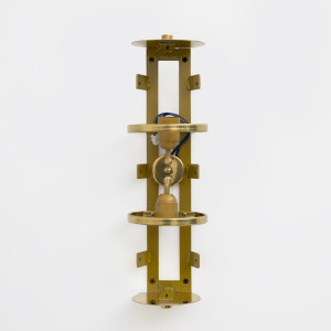 Pair of Modern Italian Brass and Murano Glass Textured Wall Sconces