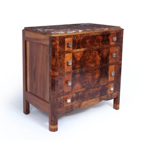 Elegant Burr Walnut Art Deco Chest Of Drawers