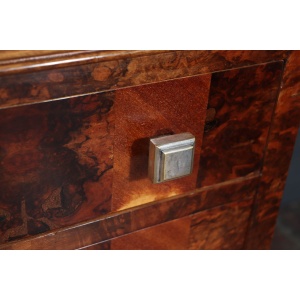 Elegant Burr Walnut Art Deco Chest Of Drawers