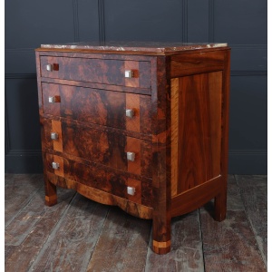 Elegant Burr Walnut Art Deco Chest Of Drawers
