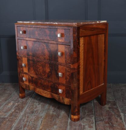 Elegant Burr Walnut Art Deco Chest Of Drawers - Image 6