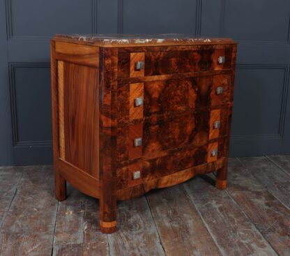 Elegant Burr Walnut Art Deco Chest Of Drawers - Image 8