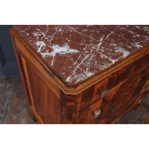 Elegant Burr Walnut Art Deco Chest Of Drawers