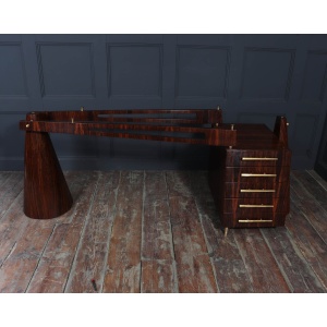 Exceptional Italian Mid Century Desk In Macassar Ebony