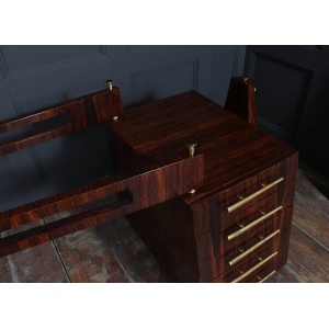 Exceptional Italian Mid Century Desk In Macassar Ebony