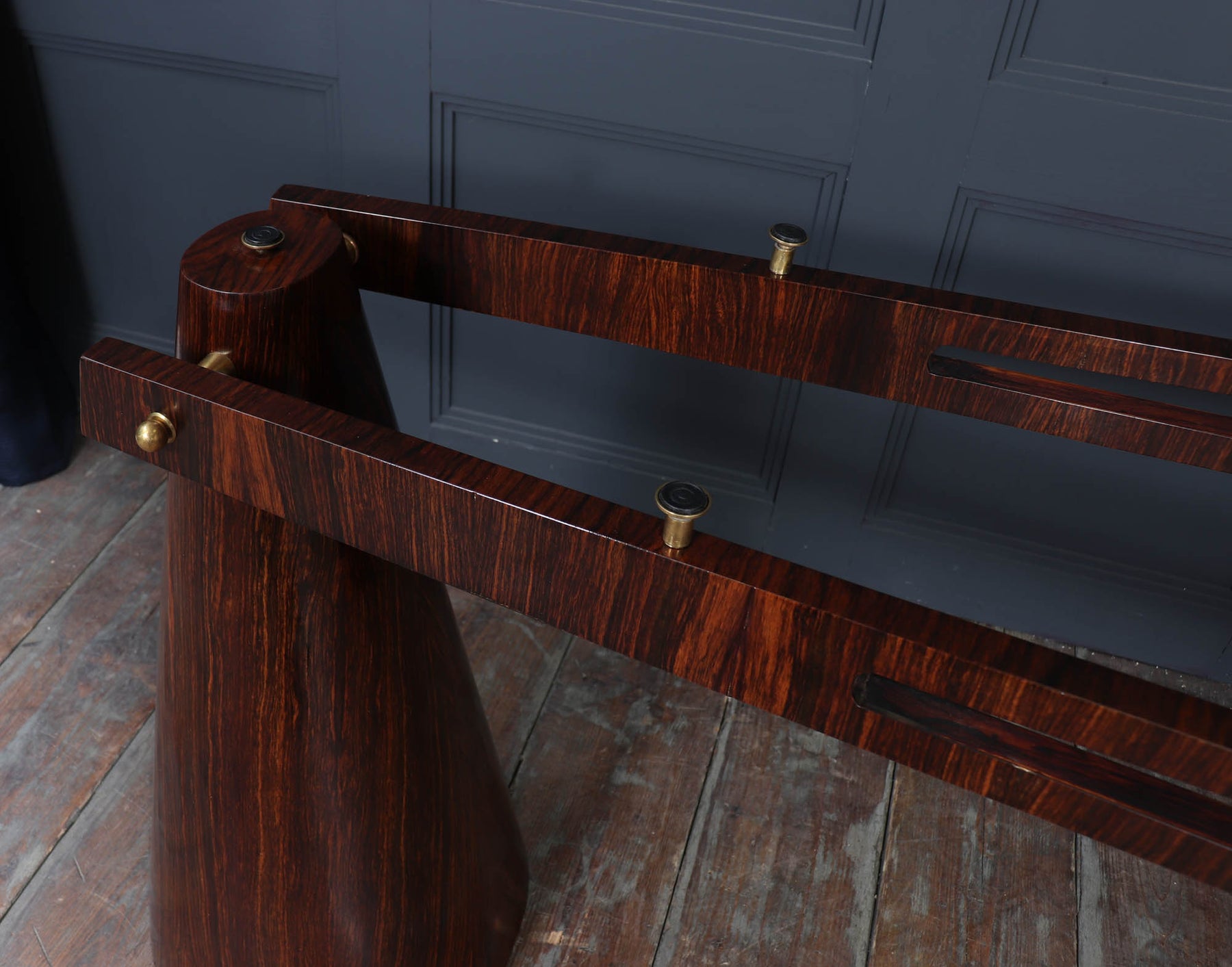 Exceptional Italian Mid Century Desk In Macassar Ebony
