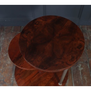 French Art Deco Walnut Display Table