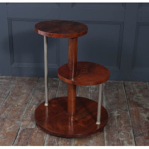 French Art Deco Walnut Display Table