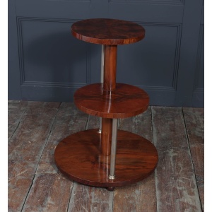 French Art Deco Walnut Display Table