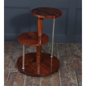 French Art Deco Walnut Display Table